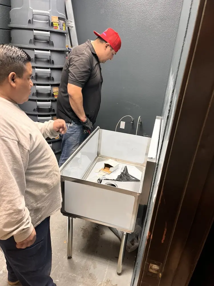 Commercial plumbing and sink installation in Lambert